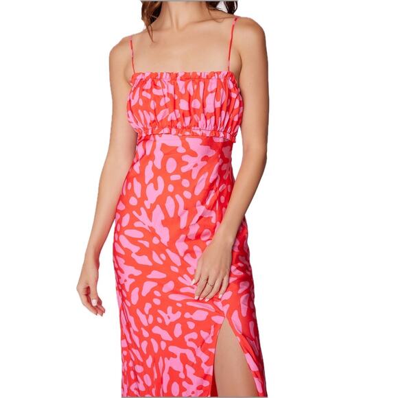 NEW-NWT Lost + Wander Rep Top Pink Midi Dress Size S - Picture 3 of 10